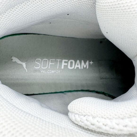 Puma Carina White Faux Leather and Fabric Mid-Top Chunky Sneaker Sz 7 C EUR 39 - Picture 8 of 15